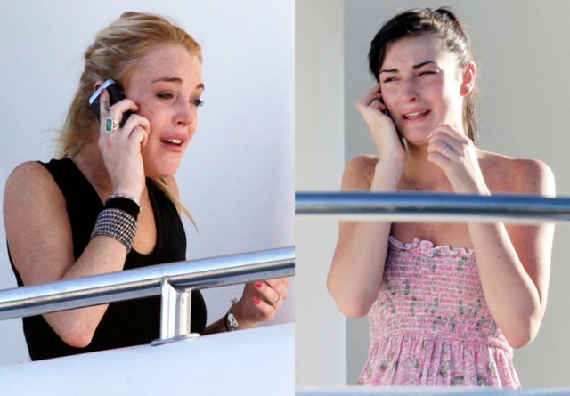 Lindsay Lohan And Ali Lohan Crying In St Barts Over A Fight 7180